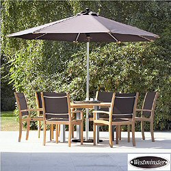 Westminster - Gemini 6 Seater Trinity Teak and Textilene Set