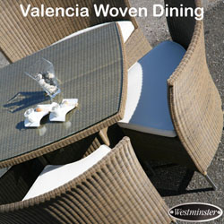 Westminster - Valencia 4 Seater Woven Dining Bench Set