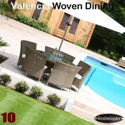 Westminster - Valencia 5 Seater Woven Dining Set