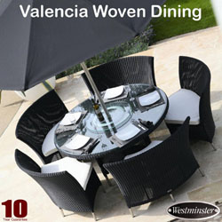 Westminster - Valencia 5 Seater Woven Dining Set