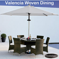 Westminster - Valencia 6 Seater Woven Dining Chair Set
