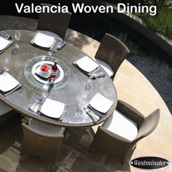 Westminster - Valencia 6 Seater Woven Oval Dining Set