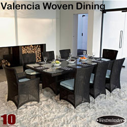 Westminster - Valencia 8 Seater Woven Dining Set