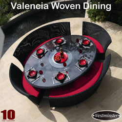Westminster - Valencia 8 Seater Woven Oval Dining Set