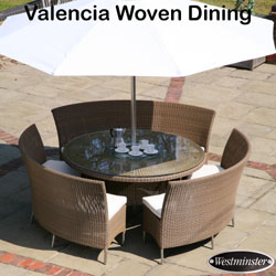 Westminster - Valencia 9 Seater Woven Dining Set