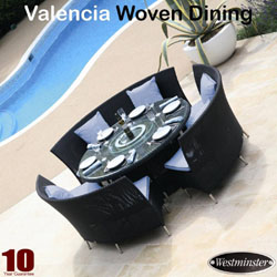 Westminster - Valencia 9 Seater Woven Dining Set