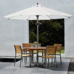 Westminster - Vogue 4 Seater Round Stainless Steel and Teak Set