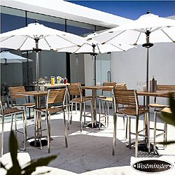 Westminster - Vogue 12 Seater Stainless Steel and Teak Contract Bar Set