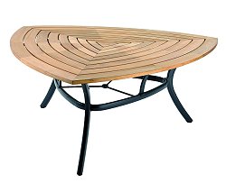 Triangular Table - Triangular Teak Top Table