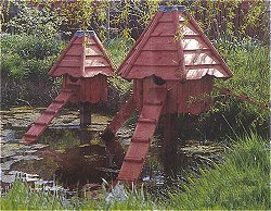 duck nesting boxes and canopies - Single and Treble Duck Nests
