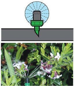 Automatic Watering Drippers - 360&amp;deg; Microjet