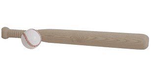 Bat and Ball Games - Rounders Stick and Ball