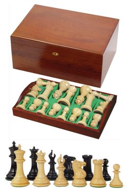 Boxed Chess Pieces - Limited Edition - Original Staunton Chess Set 4.4inch King