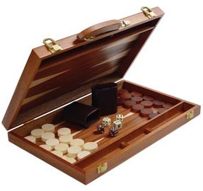 Backgammon - 15inch Mahogany Backgammon