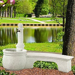 Furniture - Granite Bench with Water Feature