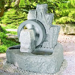 Fountains - Granite Water Wheel 135 x 100cm