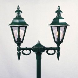 Pallas 527 Green - Twin standard lamps - Classic Range