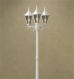 Roma 7050 - Matt White - Pillar mounted light - Basic Range
