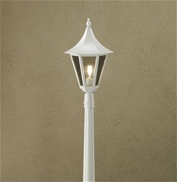 Roma 7053 - Matt White - Pillar mounted light - Basic Range