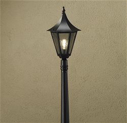 Roma 7053 - Matt Black - Pillar mounted light - Basic Range