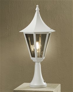 Roma 7054 - Matt White - Pillar mounted light - Basic Range