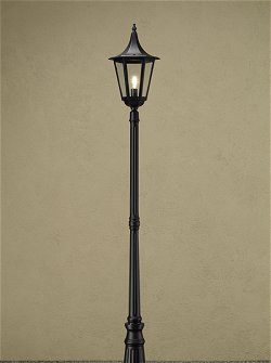 Roma 7055  Matt Black - Pillar mounted light - Basic Range