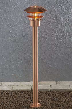 Modena 7311 Copper - Pillar mounted light - Modern Range