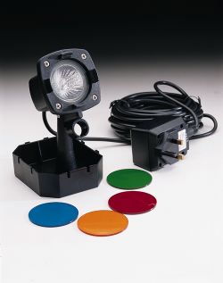 Low Voltage Spot Lights - A small brilliant light with 12 volt plug-in transformer