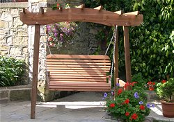 Arched Pergola Swing - Pergola with double swing seat