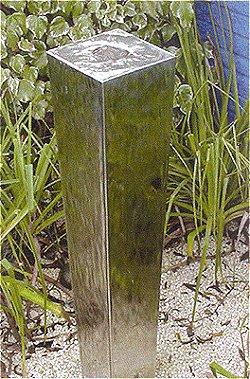 Self Contained Fountains . Stainless Creations - Large Tapering Column