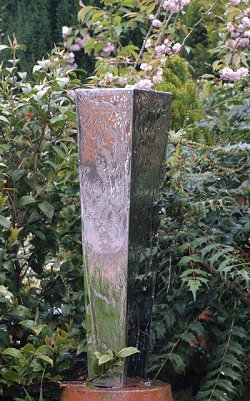 Self Contained Fountains . Stainless Creations - Small Tapering Column