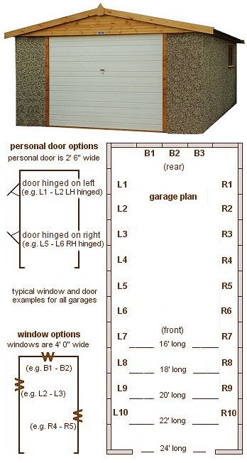 10ft 6in wide Apex Roof Single Concrete Garages - <b>Area 4</b> A versatile and spacious garage