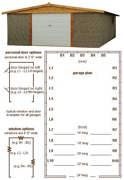 14ft 6in wide Apex Roof Single Concrete Garages - <b>Area 5</b> A versatile and spacious garage