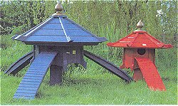 duck nesting boxes and canopies - Single and Treble Siam Duck Nests