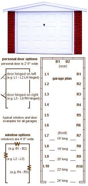 8ft 9in wide Apex Roof Single Ultimate Concrete Garages - <b>Area 3</b> A versatile and spacious garage