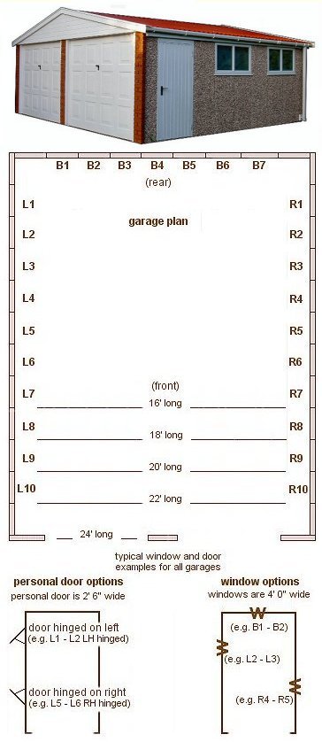 18ft 9in wide Apex Roof Double Ultimate Concrete Garages - <b>Area 4</b> The traditional Two Car Double Garages