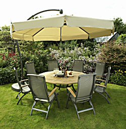 Furniture Sets - 180cm Round Table and Parasol Set