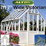 Alton Victorian Painted Greenhouses 7ft 7in wide