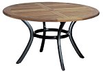 Round Aluminium and Teak Tables