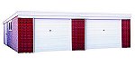 24ft 5in wide Pent Roof Double Ultimate Concrete Garages