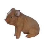 sitting micro pig-brown with pink stripe sitting micro pig-brown with pink stripe