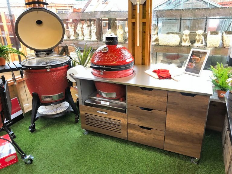 BIG4SPACE Kamado BBQ Tables With Storage Birstall Garden & Leisure