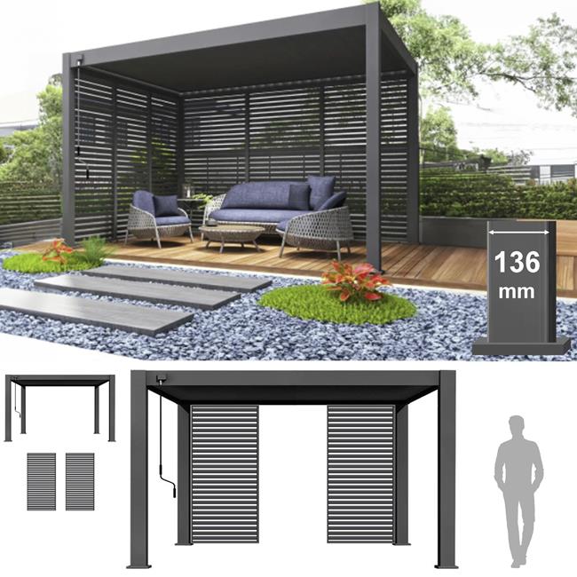 louvred-roof-pergola-4x3m-inc-2-wall-panels-aluminium-xl