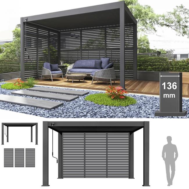 louvred-roof-pergola-4x3m-inc-3-wall-panels-aluminium-xl