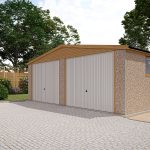 20ft wide Apex roof standard concrete garage 20ft wide Apex roof standard concrete garage