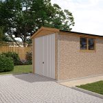 8ft wide Apex roof standard concrete garage 8ft wide Apex roof standard concrete garage