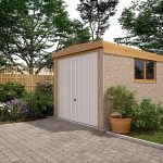 8ft wide Pent roof standard concrete garage 8ft wide Pent roof standard concrete garage