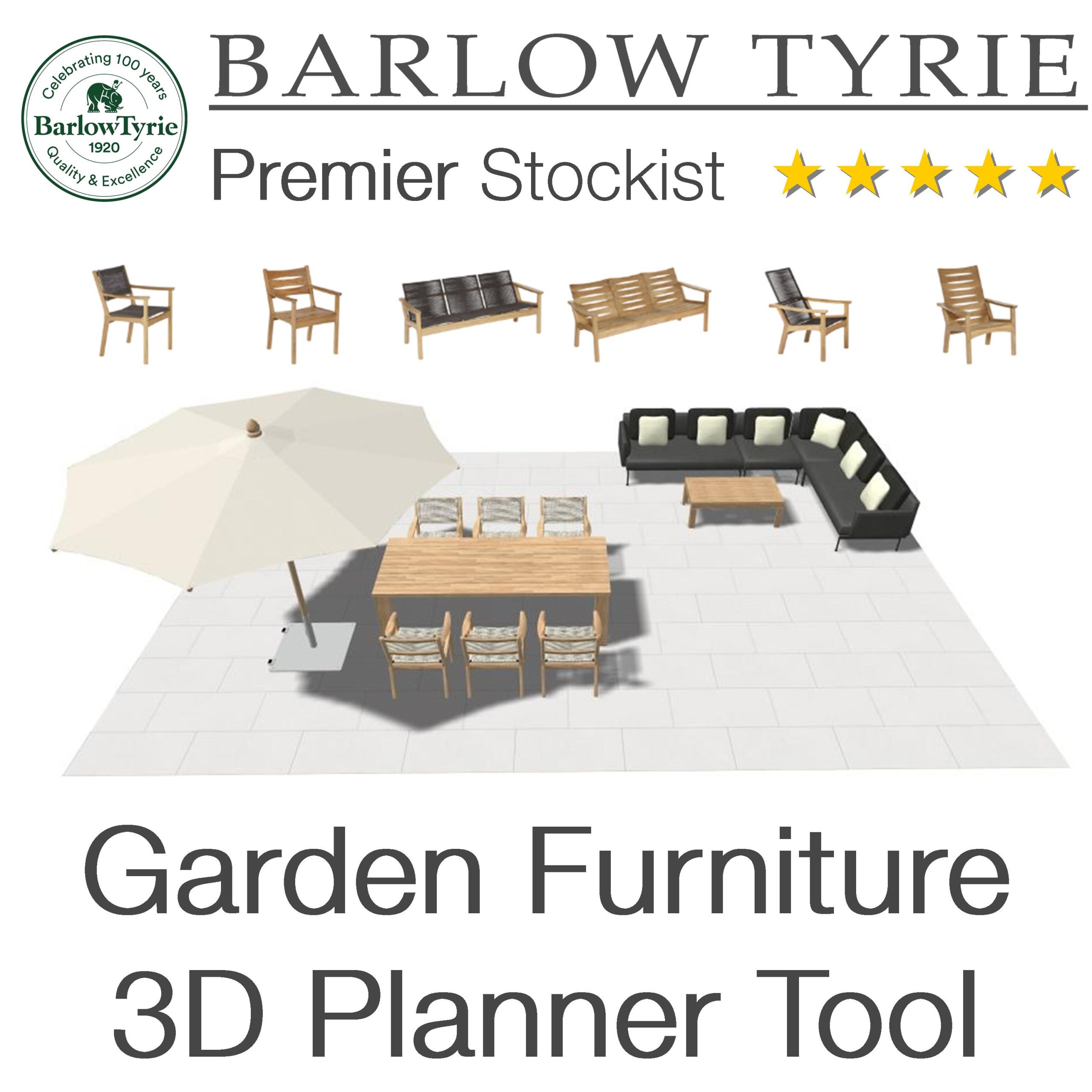 Barlow Tyrie Garden Furniture 3D Online Planning Tool & Visualizer