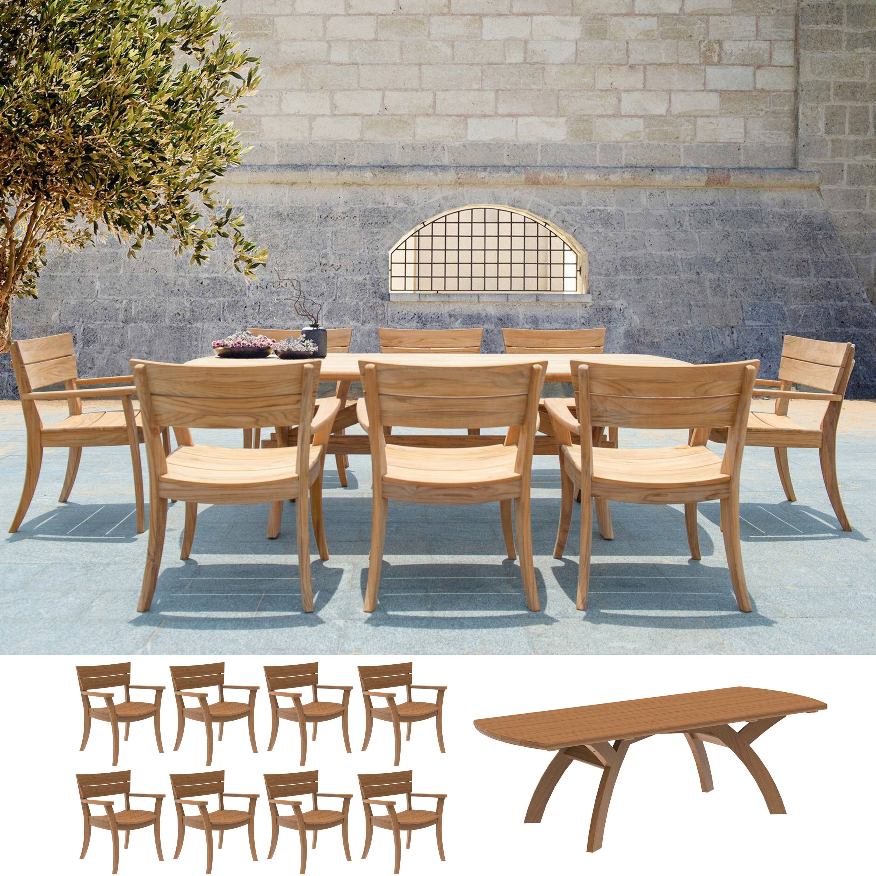 Alexander Rose Sorrento FSC Teak 8 Seater 240cm Dining Set Birstall