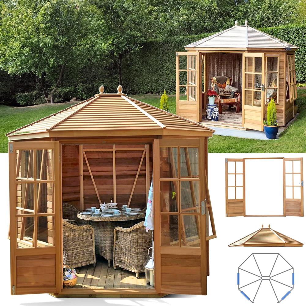 Alton Cedar Summerhouse Mickleton 9 X 8 Octagonal With Slatted Cedar alton-cedar-summerhouse-mickleton-9-x-8-octagonal-with-slatted-cedar